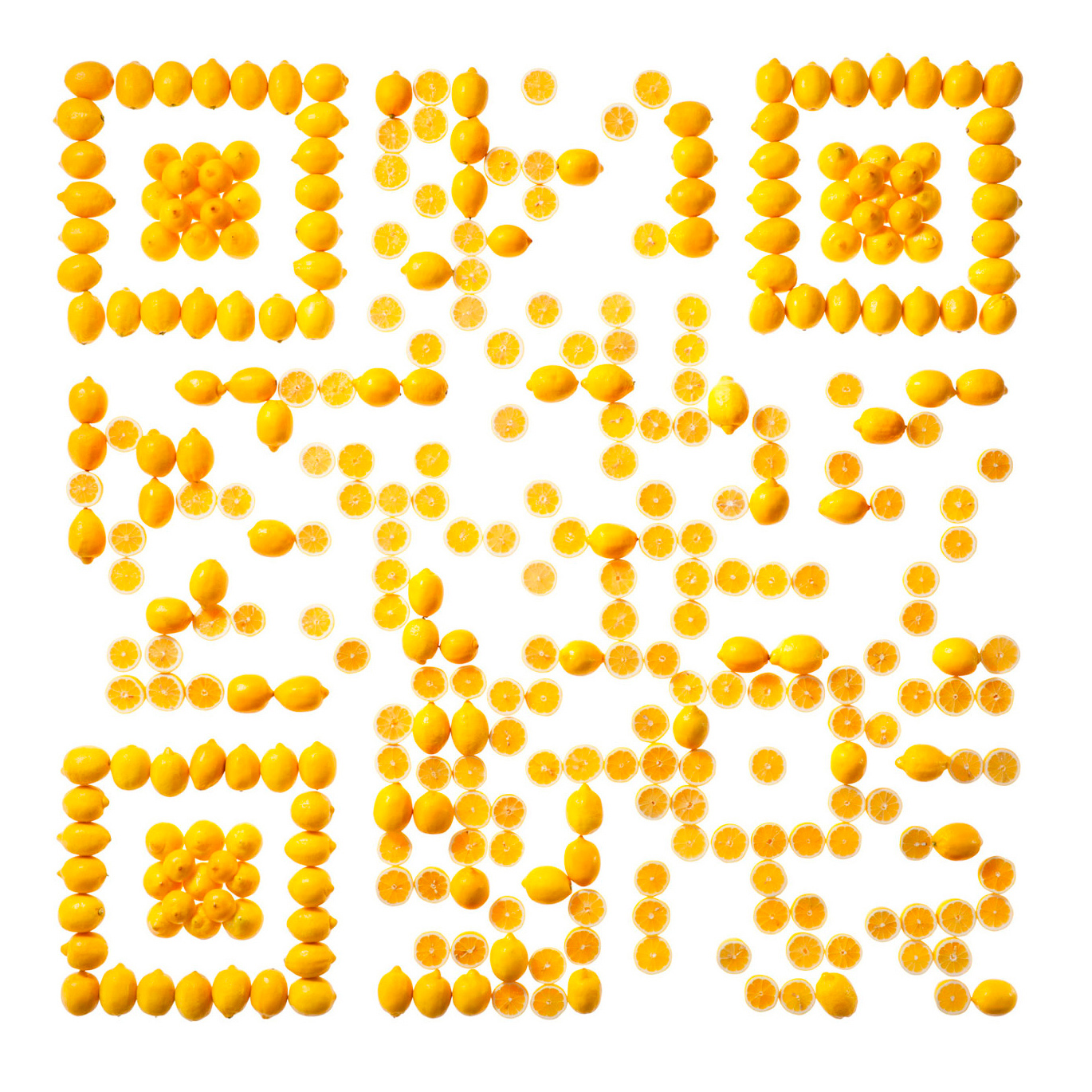 QR Code made of Lemons